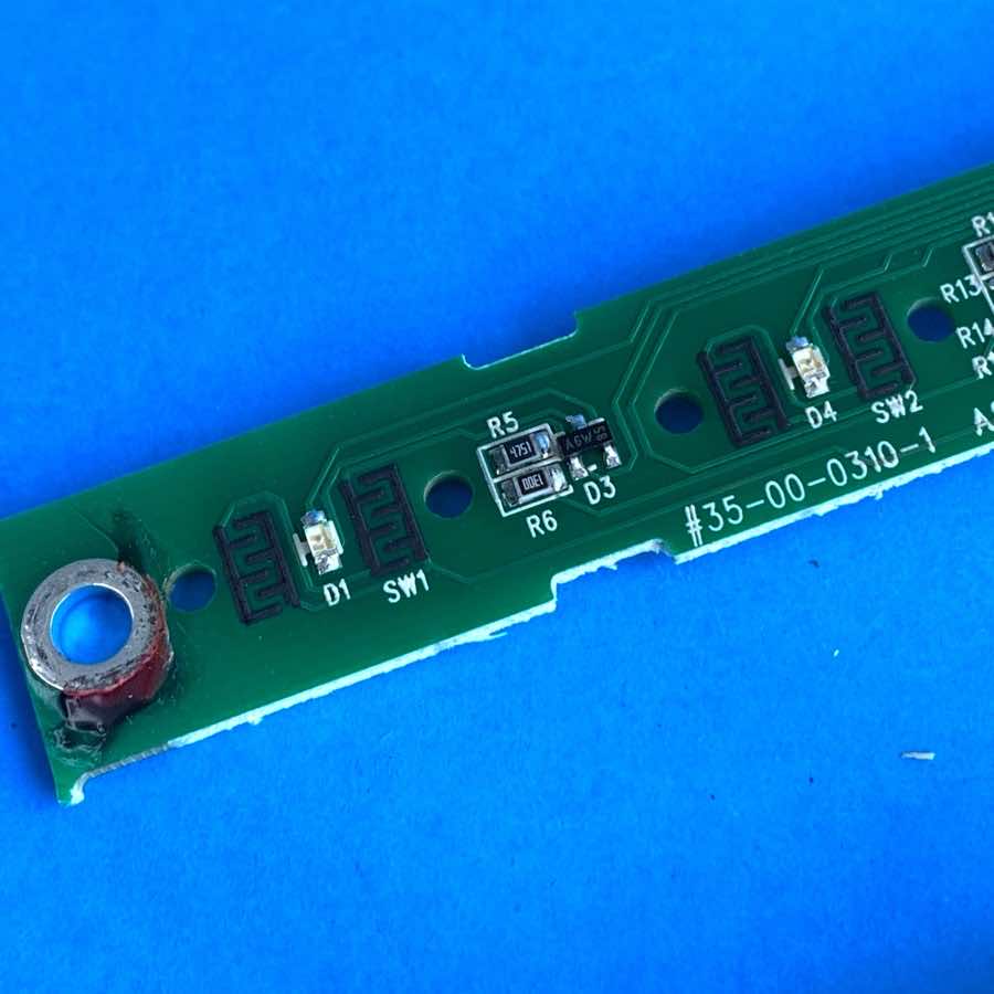Line 6 Spider III 15 Amplifier Part: Channel Select Button Circuit Board & Pad