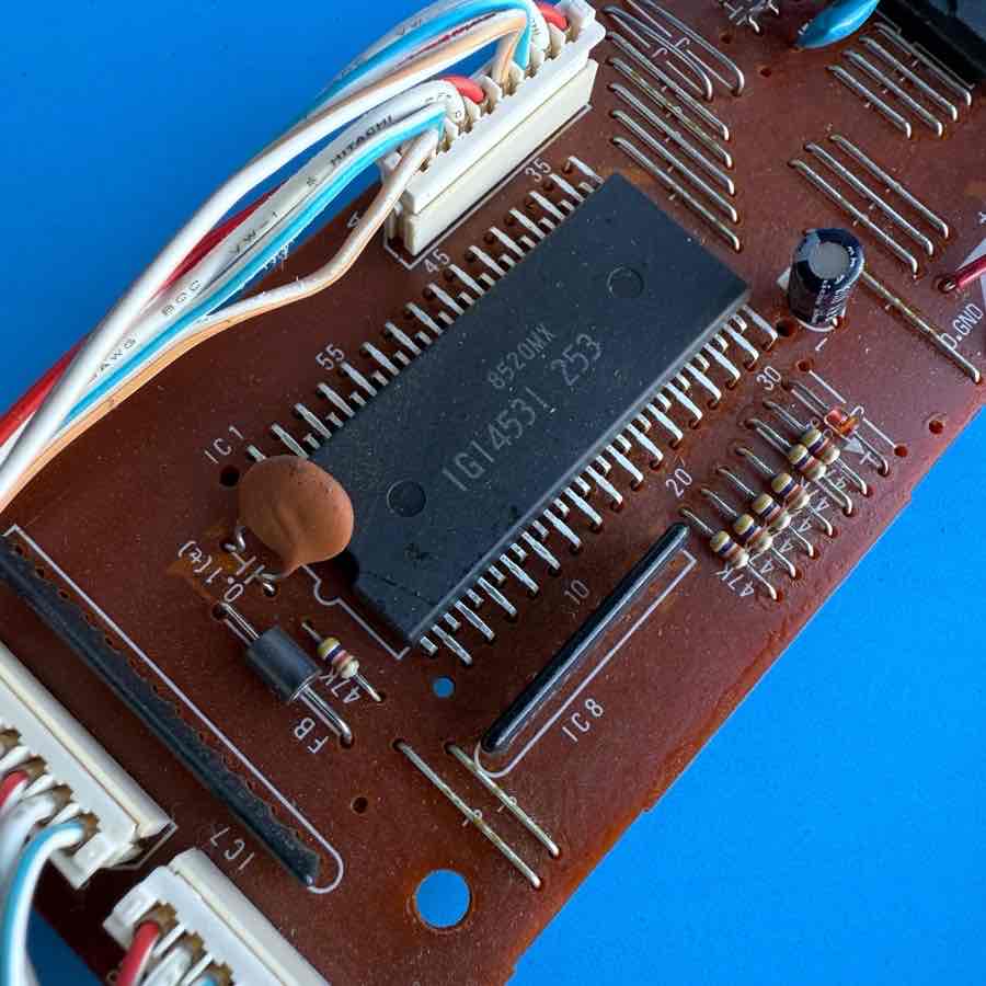 YAMAHA PSR-15 Vintage Keyboard Part: Processor Control Main PCB Circuit Board