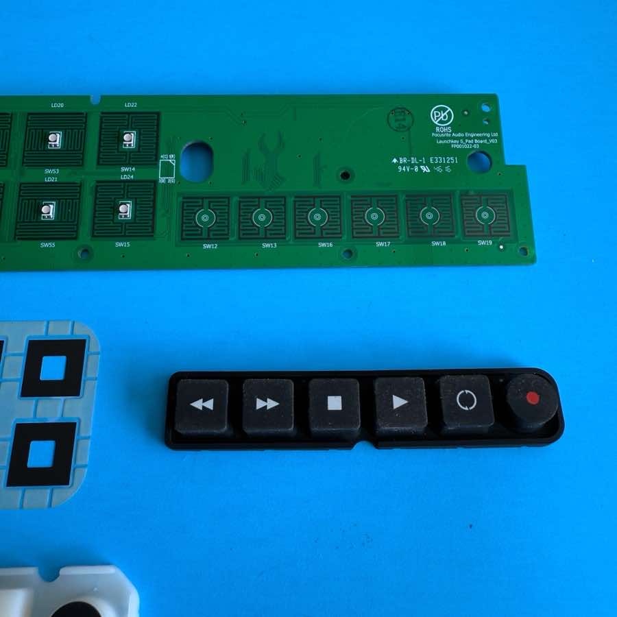 NOVATION LAUNCHKEY 49 MK2 Part Drum Trigger Conductive Pad & Transport PCB Board