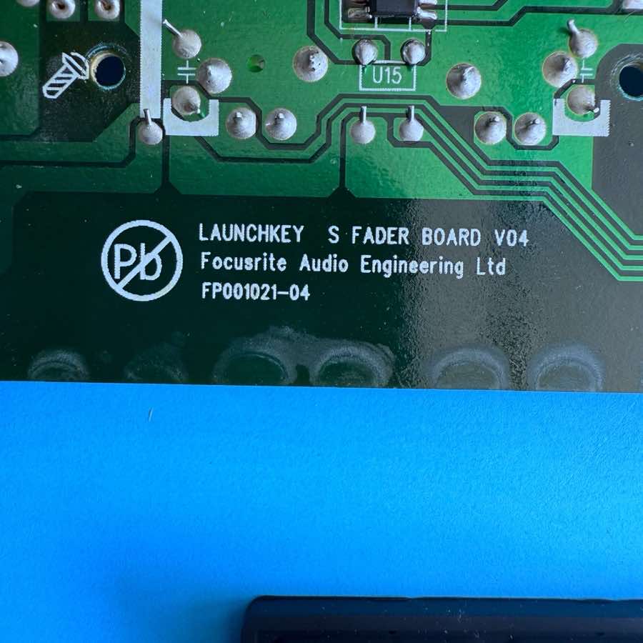 NOVATION LAUNCHKEY 49 MK2 Keyboard Part: Fader Slider Display PCB Circuit Board