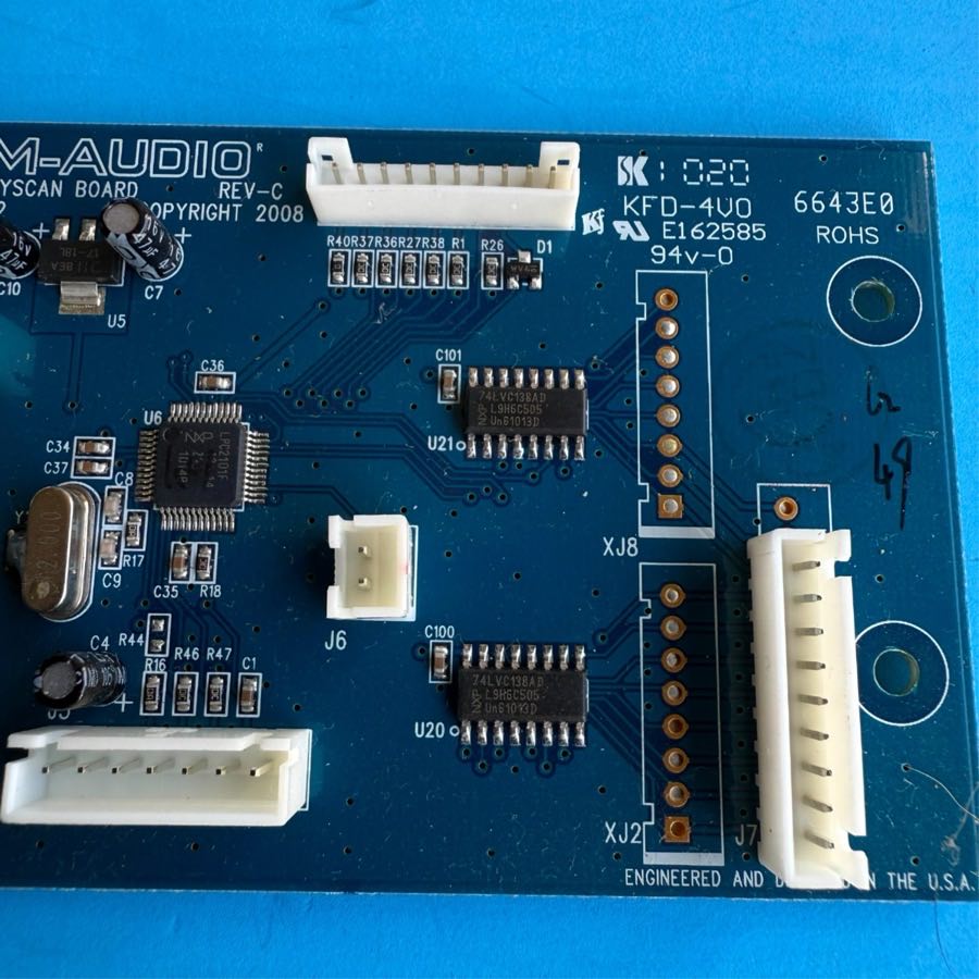 M-AUDIO AXIOM PRO 49 MIDI Controller Part: KEYSCAN PCB Circuit Board