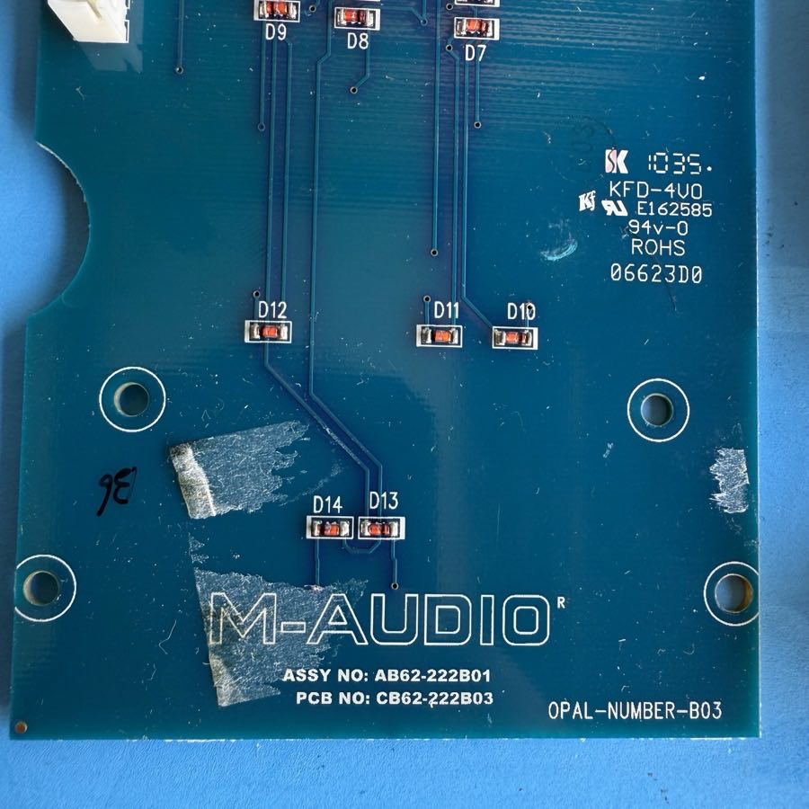 M-AUDIO AXIOM PRO 49 Keyboard MIDI Controller Part: Keypad Board & Number Pad