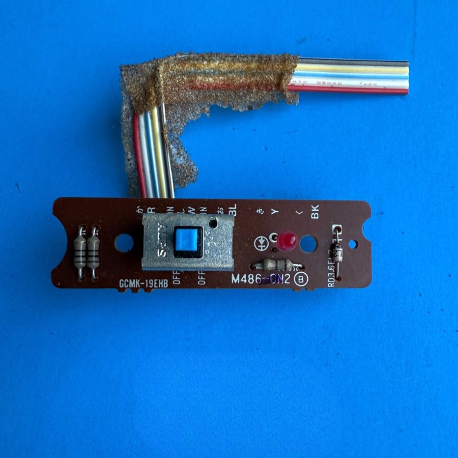 CASIO MT-100 Vintage Keyboard Part: Power ON/OFF Switch PCB [M486-CN2B]