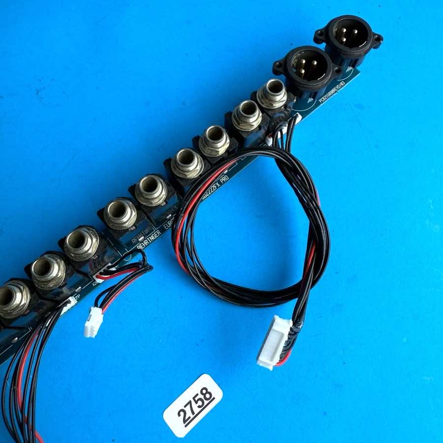BEHRINGER Eurorack UB2222FX-PRO Part: Main Outputs XLR Channel Inserts Board