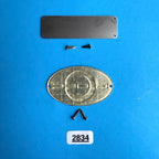 Fender G-DEC Junior Guitar Amplifier Part: Metal Badge Emblem Logo Set w/Screws