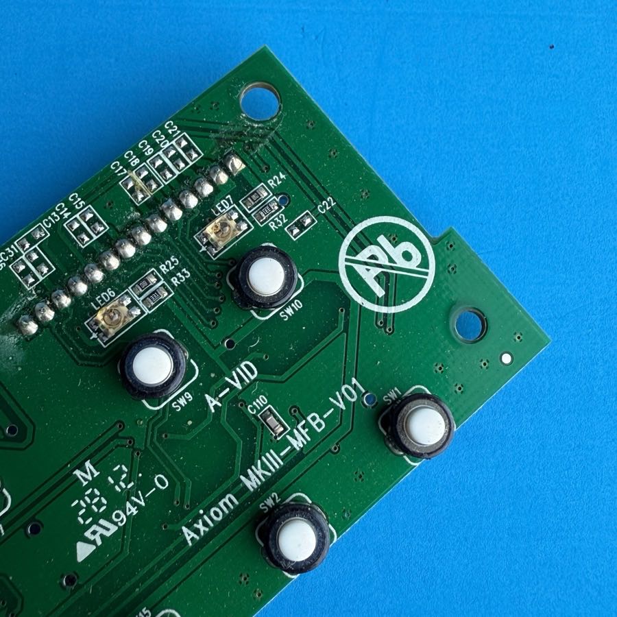 M-AUDIO AXIOM AIR 49 MIDI Keyboard Part: Transport Button Play Stop Switch Board