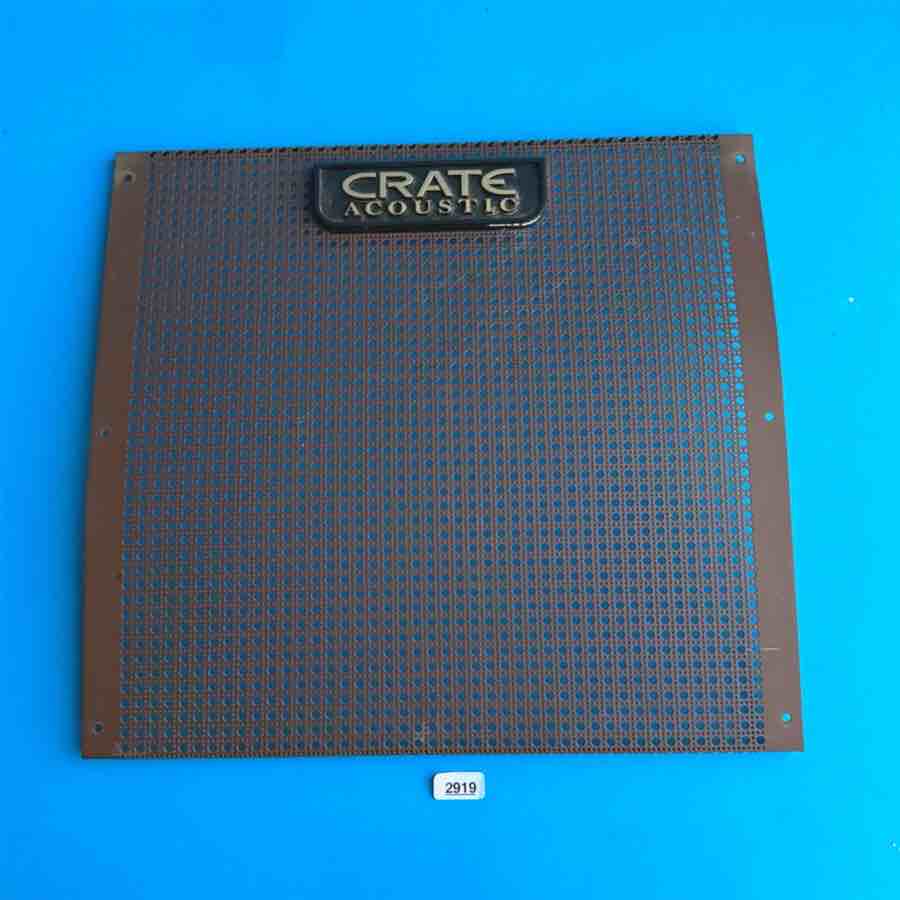 CRATE CA30D Guitar Amplifier Part: Metal Speaker Cover Grille w/Emblem Logo