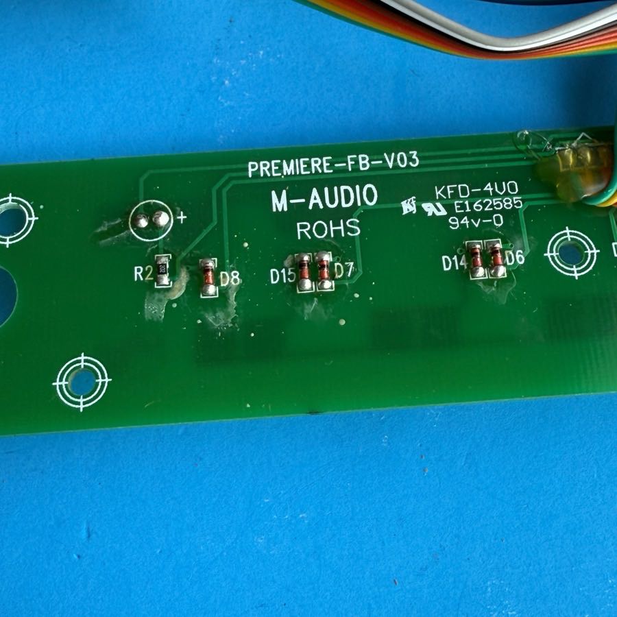 M-AUDIO Axiom 49 MIDI Keyboard Part: Function Buttons PCB Contact Board