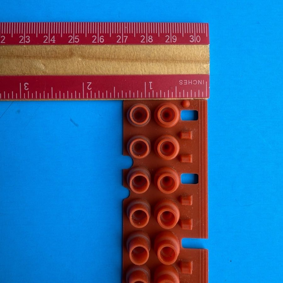 YAMAHA PSR-500 Keyboard Part: 12-Key Conductive Contact Rubber Pad Strip