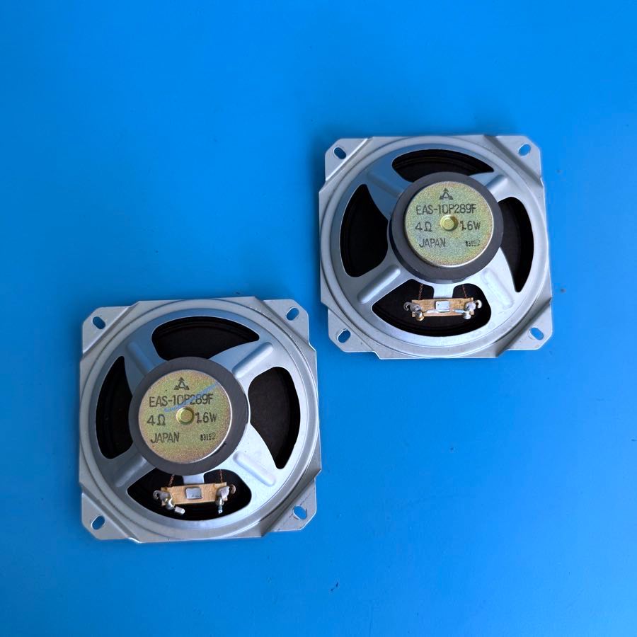CASIO MT-240 Vintage Keyboard Part: 4" Speaker 6W 4Ohm Woofer EAS-10P289F [Pair]