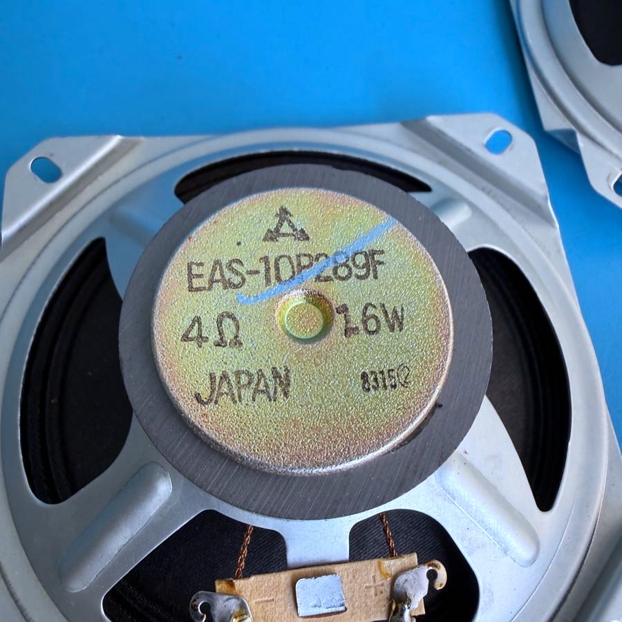 CASIO MT-240 Vintage Keyboard Part: 4" Speaker 6W 4Ohm Woofer EAS-10P289F [Pair]