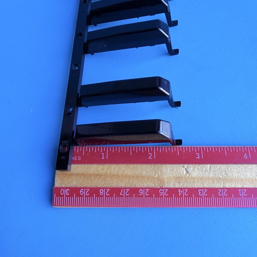 CASIO MT-240 Vintage Keyboard Replacement Part: Left Black Keys [2 Octaves]