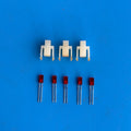 YAMAHA PSR-40 Keyboard Replacement Part: 5 Red Rectangular LEDs & 3 Holders