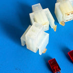 YAMAHA PSR-40 Keyboard Replacement Part: 5 Red Rectangular LEDs & 3 Holders