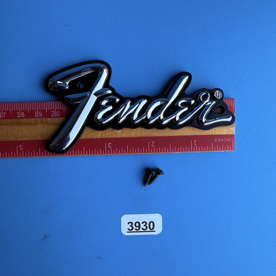 Fender Frontman 15G (PR495) Amplifier Part: Plastic Emblem Badge Logo w/Screws