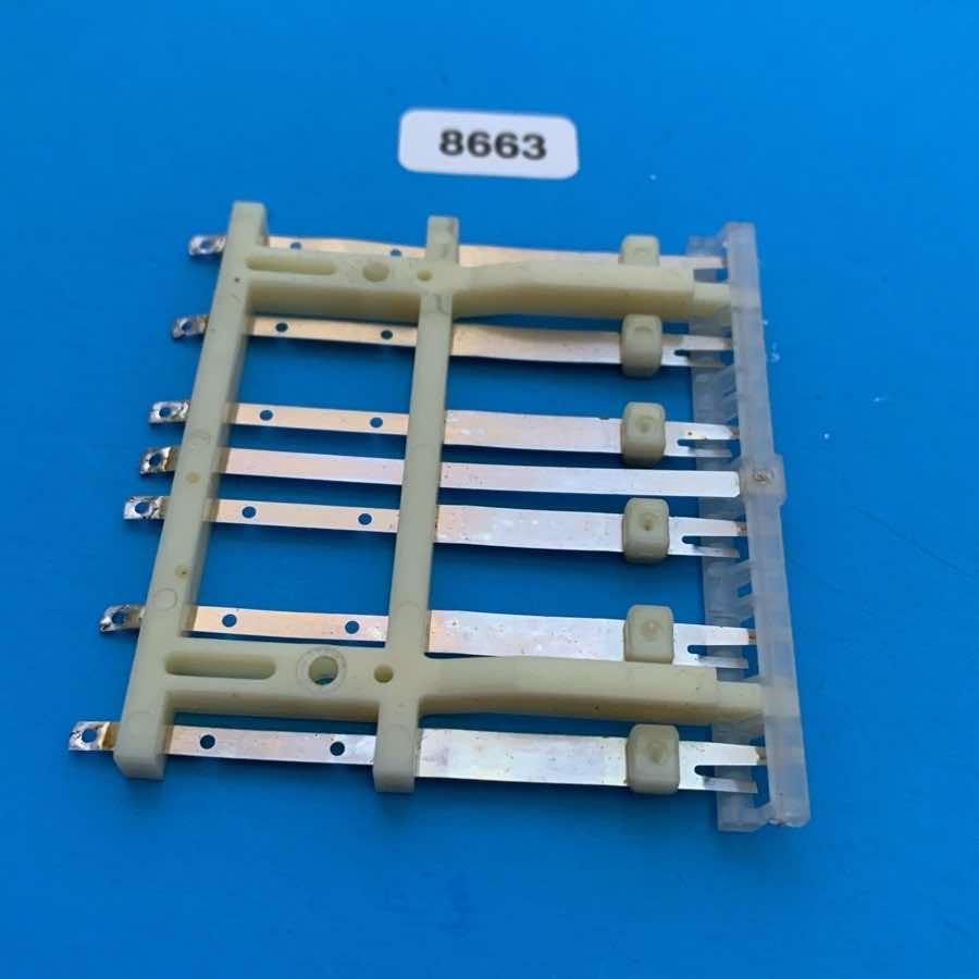 KORG LP-10 Vintage Electronic Piano Keyboard Part: 6-Key Block Pad Metal Contact