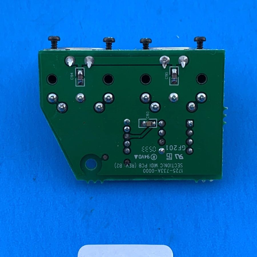 Fender G-DEC (PR520) Guitar Amplifier Part: MIDI I/O PCB Socket Circuit Board