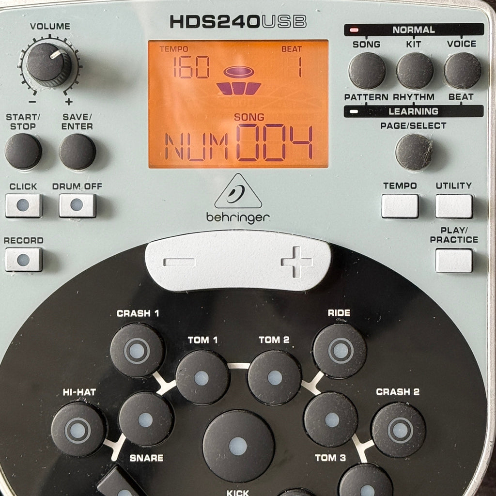 BEHRINGER HDS240USB Electronic Drum Part: Sound Module & AC Adapter [Tested]